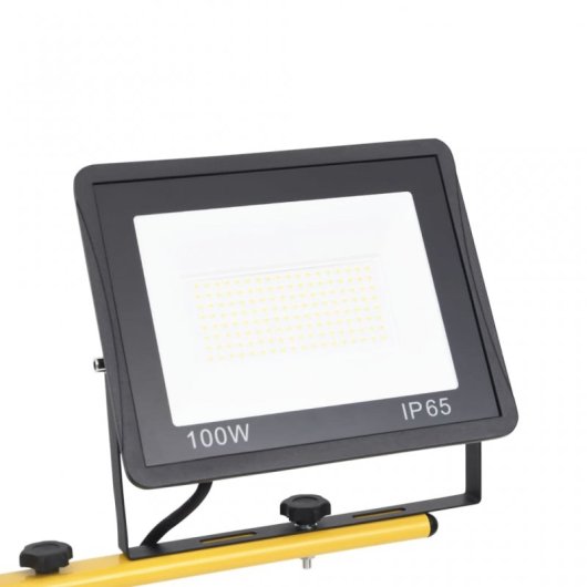 vidaXL Foco LED con trípode 2x100 W blanco cálido