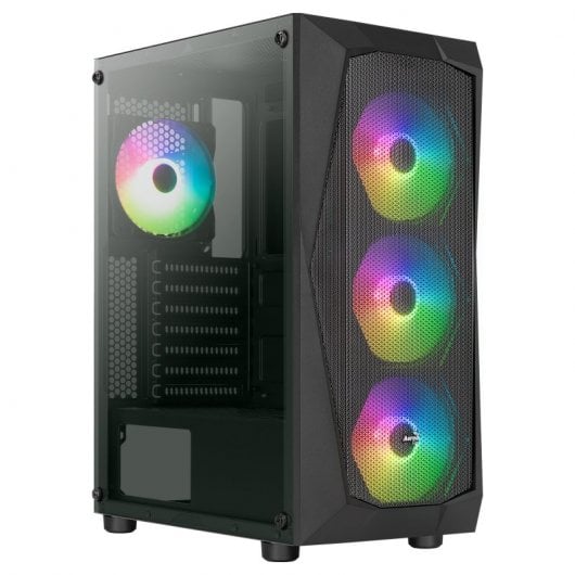 Aerocool Falcon ARGB gehärtetes Glas USB 3.0 Schwarz
