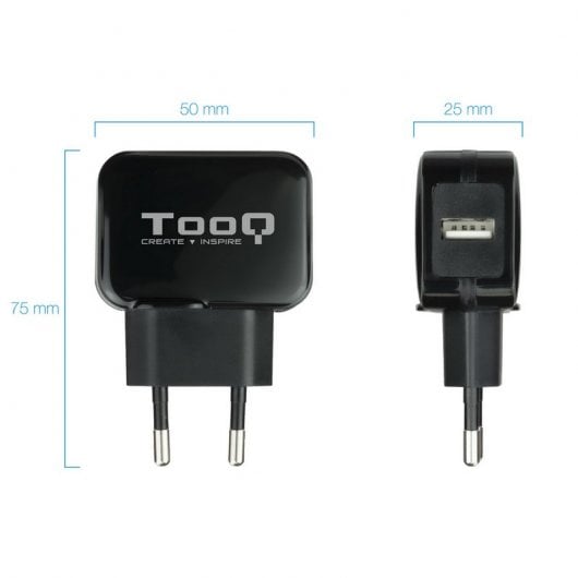 Caricatore USB Tooq TQWC-1S01 5 V 2,4 A Nero