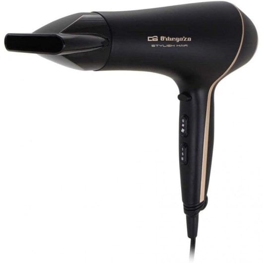 Sèche-cheveux avec Diffuseur Orbegozo SE 2065 2000W 3 Températures 2 Vitesses Accessoires Noir