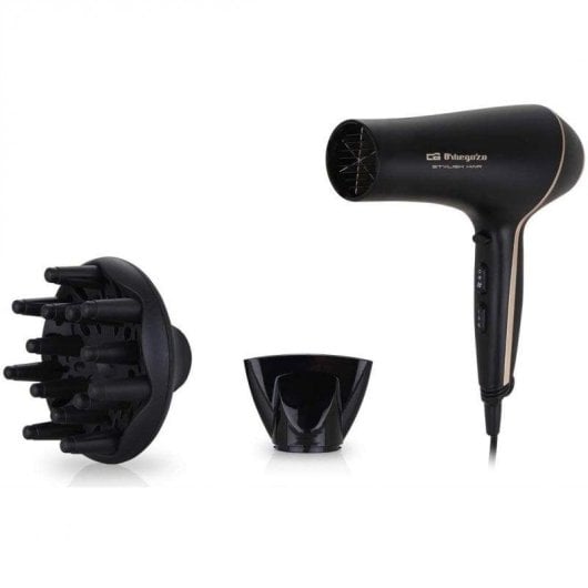 Sèche-cheveux avec Diffuseur Orbegozo SE 2065 2000W 3 Températures 2 Vitesses Accessoires Noir