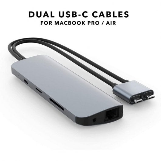 Hyper VIPER HUB USB-C 10 in 2 PD 60W Grigio siderale