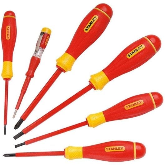 Tournevis Stanley 0-65-441 FatMax isolé 6 pièces poignée ergonomique