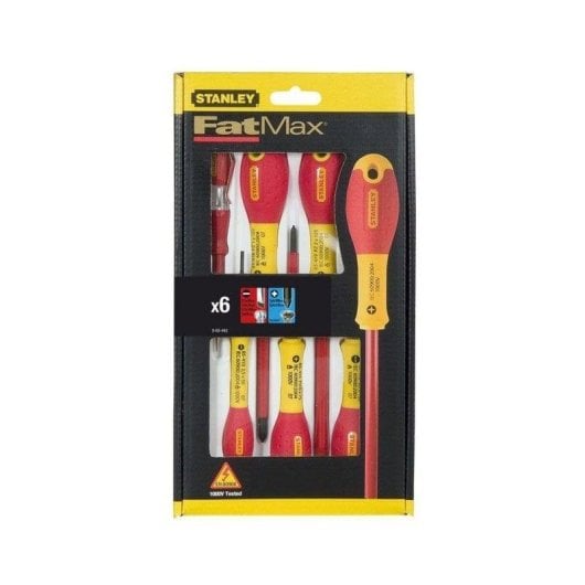 Tournevis Stanley 0-65-441 FatMax isolé 6 pièces poignée ergonomique