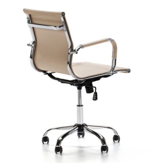 VS Venta-Stock Croma Sillón de Oficina Reclinable de Piel Sintética Taupe