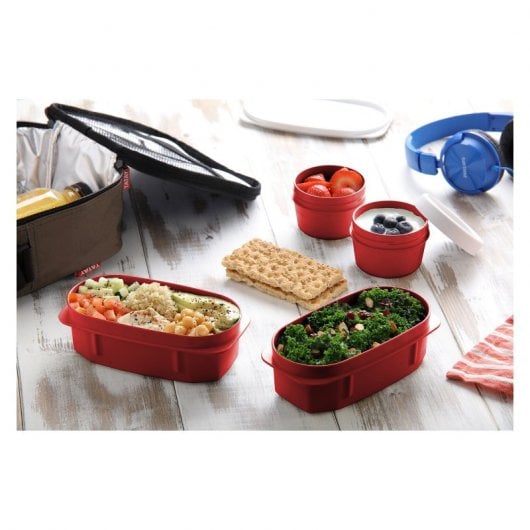 TATAY Urban Food Casual Bolsa Térmica Porta Alimentos 3L con Recipientes Negro