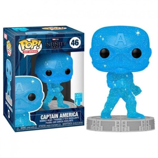 Figura Funko Capitán América Art Series Marvel Infinity Saga Vinilo 9 cm