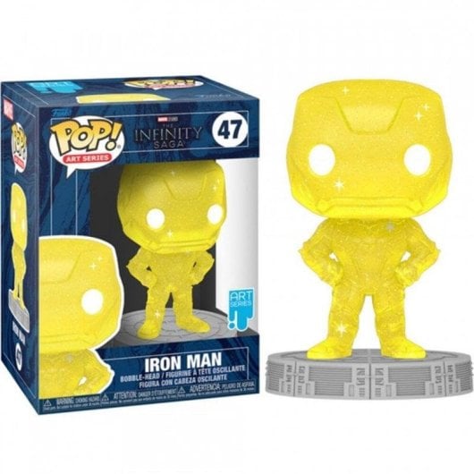 Figura Funko Pop Iron Man Art Series Marvel Gema de la Mente Vinilo 9 cm