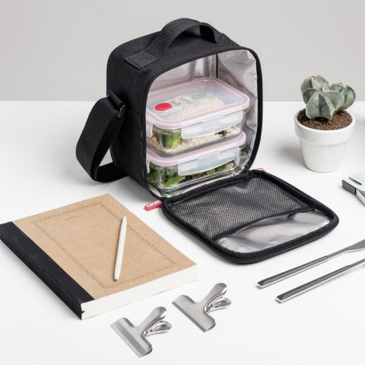 TATAY Urban Food Sac alimentaire thermique en verre 3,5 L avec récipients Noir
