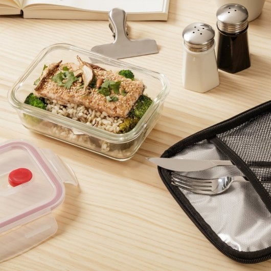 TATAY Urban Food Sac alimentaire thermique en verre 3,5 L avec récipients Noir