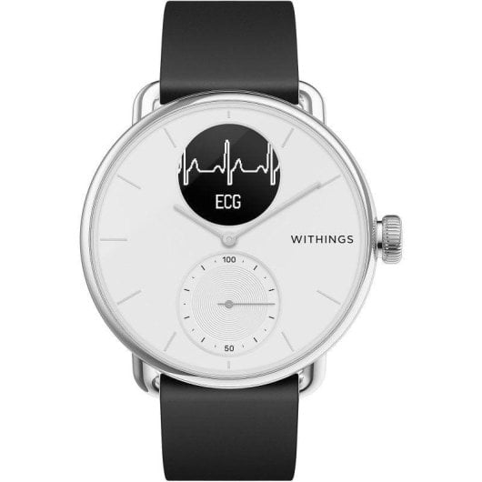 Withings ScanWatch GPS 38mm Hybrid Acciaio Inox Bianco Resistenza 5ATM SpO2 ECG