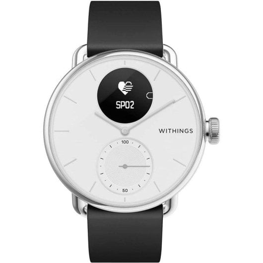 Withings ScanWatch GPS 38mm Hybrid Acciaio Inox Bianco Resistenza 5ATM SpO2 ECG
