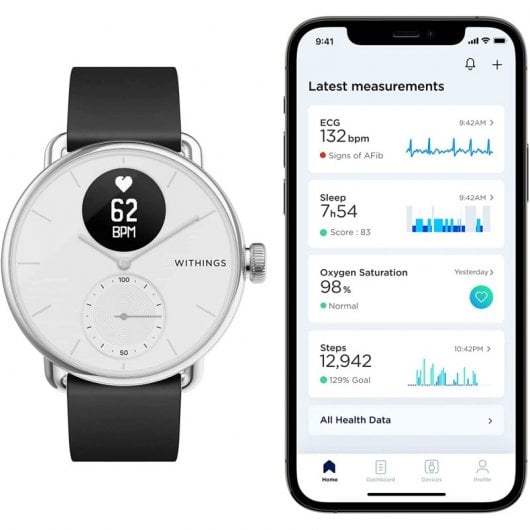 Withings Scan Watch Reloj Smartwatch 38mm Blanco