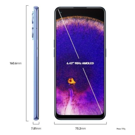 OPPO Find X5 Lite 5G 8GB 256GB 6.43" Bleu