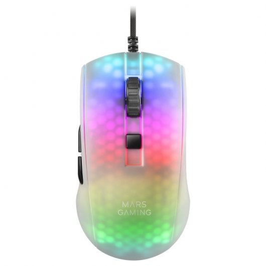 Mouse da gioco Mars Gaming MMRW RGB Chroma 12800 DPI bianco