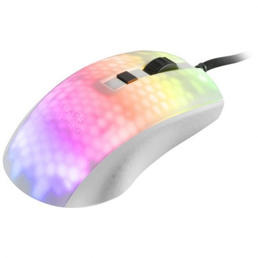 Mars Gaming MMRW Ratón Gaming RGB Chroma 12800 DPI Blanco