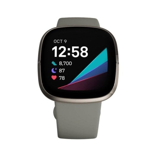 Fitbit Sense Smartwatch Gris Salvia/Acero Inoxidable Plateado