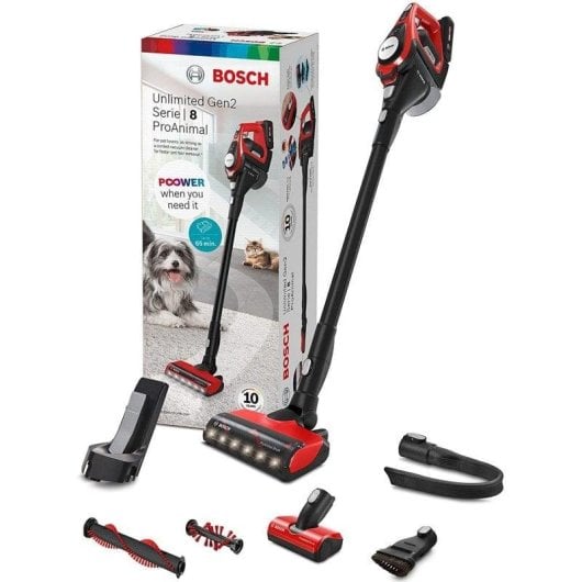Akku Staubsauger Bosch Unlimited Gen2 ProAnimal BBS8214PET 500W 65 Minuten Tierhaare 0,4L