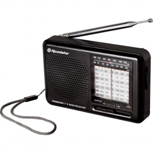 Roadstar Radio Analógica MW/FM/SW1-7 Negra