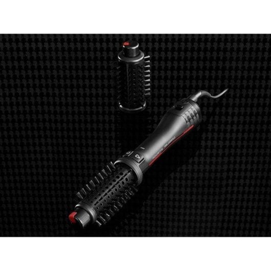 Escova Modeladora Rowenta K/Pro Stylist CF961L 750W Iónica Queratina 2 Temperaturas Rotação Automática Preto/Vermelho