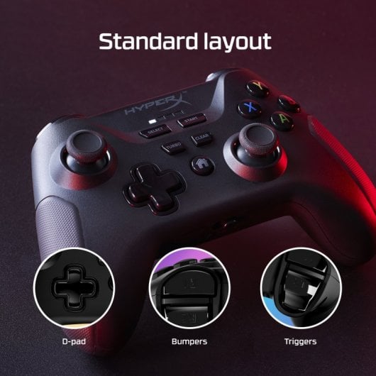 Gamepad controller di gioco wireless HyperX Clutch nero