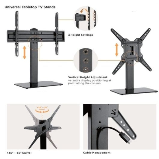 Equip Soporte TV 32"-55" Rotación 35 Max VESA 400x400 hasta 40Kg