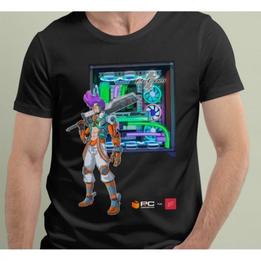 PcCom Camiseta Gaming Negra