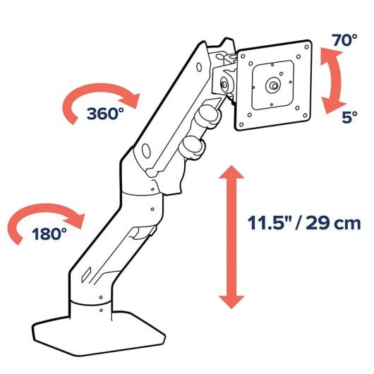Ergotron HX Series 45-475-224 support d'écran plat pour bureau 124,5 cm (49") Noir