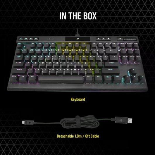 Corsair K70 RGB TKL Champion Series Teclado Óptico-Mecánico Negro