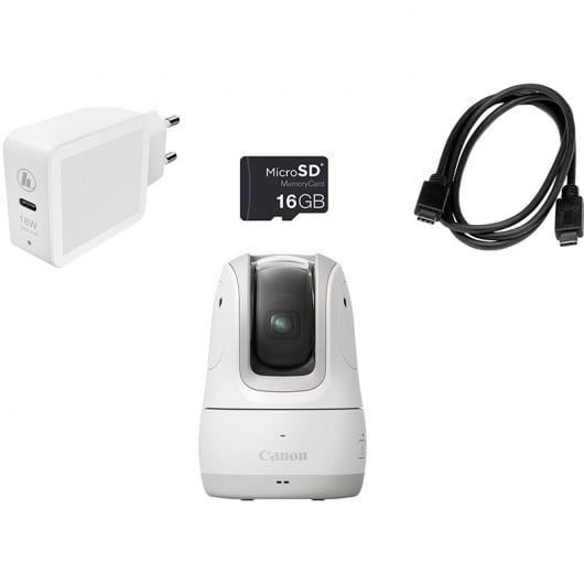 Canon PowerShot PX Kit Esencial Cámara Compacta 11.7MP Blanca + Cargador + Tarjeta MicroSD 16GB