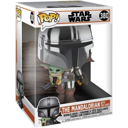 Figura coleccionable Funko Pop Mandaloriano con el Niño XL