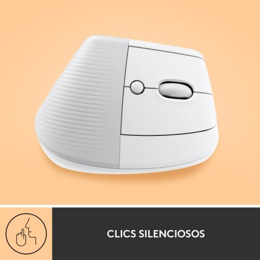 Logitech Lift Mouse Ergonomico Verticale, Senza Fili, Ricevitore Bluetooth o Logi Bolt USB, Clic Silenziosi, 4 Tasti, Compatibile con Windows / macOS / iPadOS, Laptop, PC. Bianco