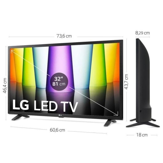 TV LG LED 32LQ630B6LA 32" HD 60Hz Smart TV WebOS HDR10 Pro Assistente