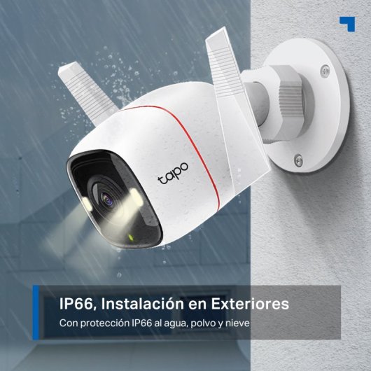 Tapo C320WS Cámara de Vigilancia Exterior, 2K QHD, Detección IA Gratuita, Visión Nocturna a Color