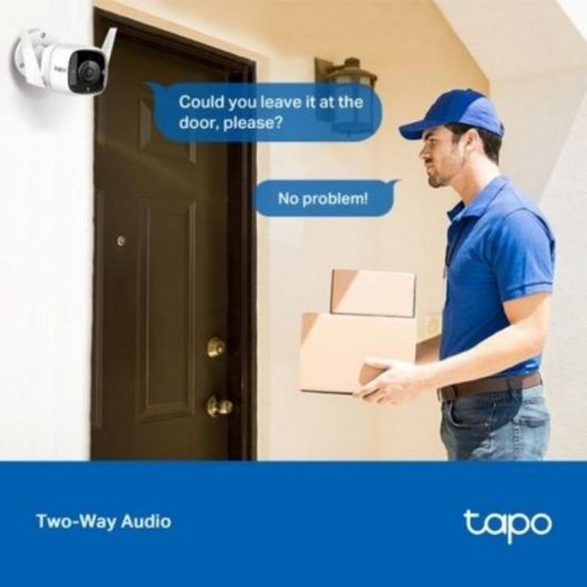 Tapo C320WS Cámara de Vigilancia Exterior, 2K QHD, Detección IA Gratuita, Visión Nocturna a Color