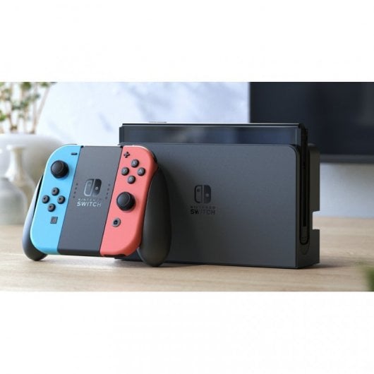 Nintendo Switch OLED Azul Neón/Rojo Neón + Mario Golf Super Rush