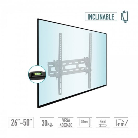 TM Electron TMSLC129S Schlanke, neigbare TV-Wandhalterung, 26–50 Zoll, VESA 400 x 400, max. 30 kg