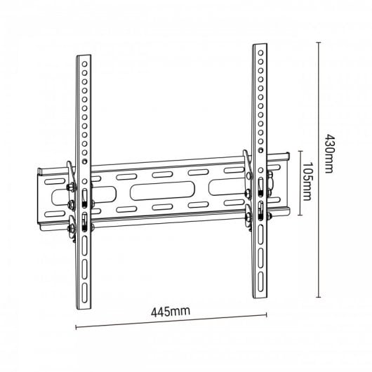 TM Electron TMSLC129S Schlanke, neigbare TV-Wandhalterung, 26–50 Zoll, VESA 400 x 400, max. 30 kg