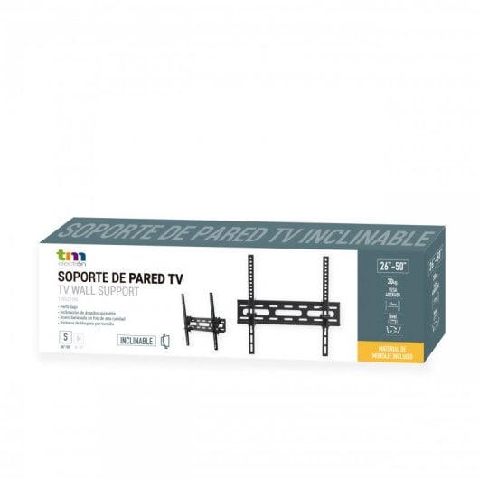 TM Electron TMSLC129S Schlanke, neigbare TV-Wandhalterung, 26–50 Zoll, VESA 400 x 400, max. 30 kg