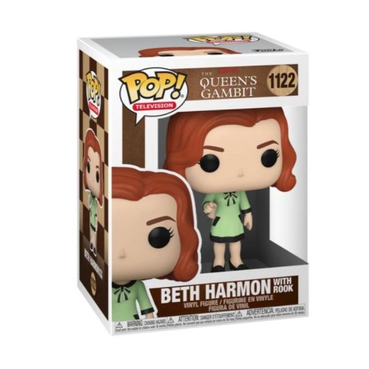 Sammelfigur Funko Pop Beth Harmon Queen's Gambit mit Turm Multicolor