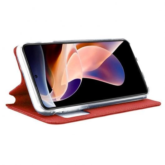 Étui à rabat rouge uni cool pour Xiaomi Redmi Note 11 Pro/Note 11 Pro 5G/Poco X4 Pro 5G