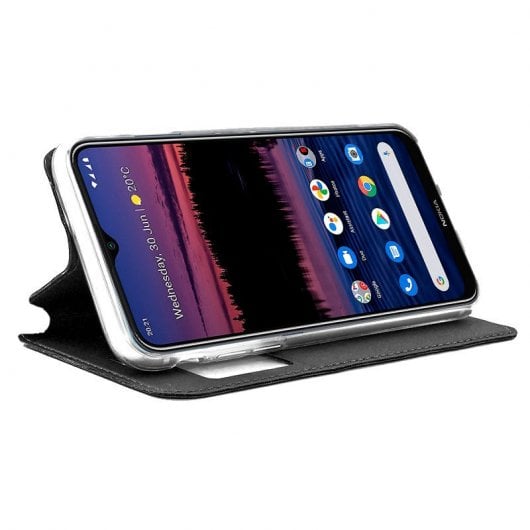Custodia Flip Cover nera, fantastica e liscia, per Nokia G10/G20