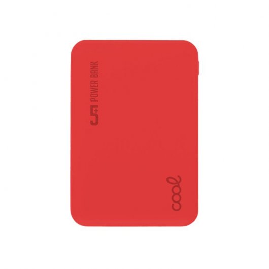 Cool Power Bank 5000mAh Leather Rojo