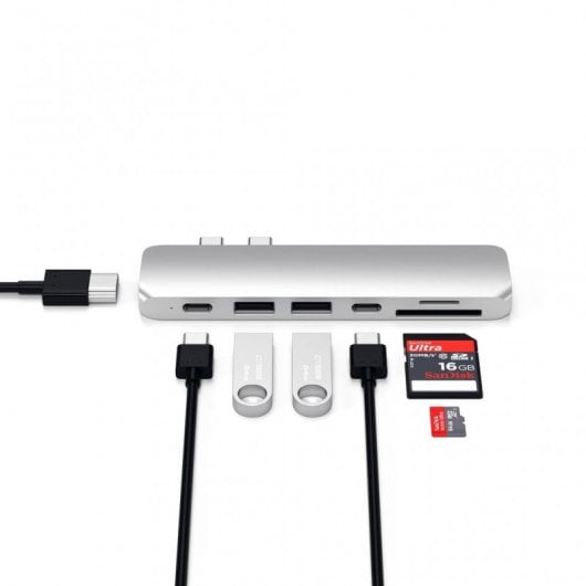 Adattatore multiporta USB-C Satechi ST-CMBPS Hub Argento