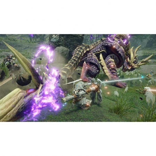 Nintendo Pack Switch OLED Azul Neón/Rojo Neón + Monster Hunter Rise