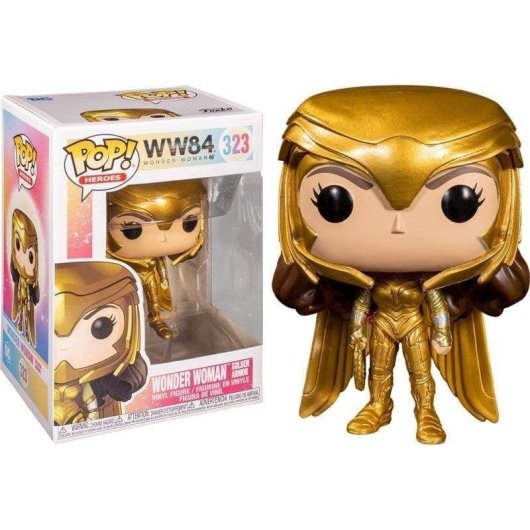 Figura Funko Pop Wonder Woman Traje Dorado Alas Extendidas 9 cm