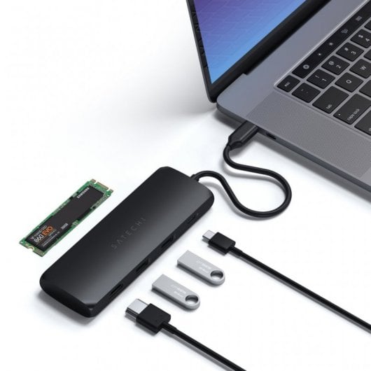 Satechi ST-UCHSE Hub USB-C Multiport-Adapter Schwarz