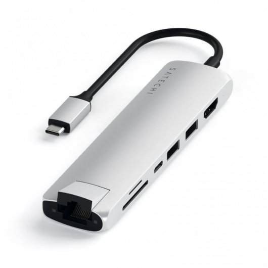 Satechi ST-UCSMA3S Hub Adaptador USB-C Multipuertos Plata