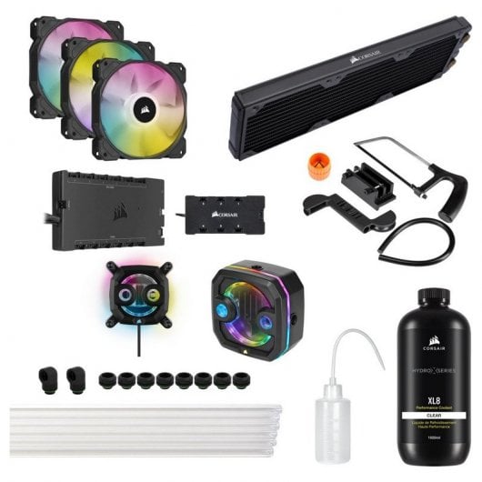 Kit de refroidissement liquide personnalisé Corsair Hydro X Series iCUE XH303i RGB PRO, noir