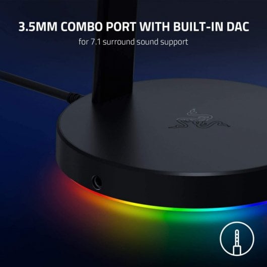 Supporto per cuffie hub USB Razer Base Station V2 Chroma Quartz